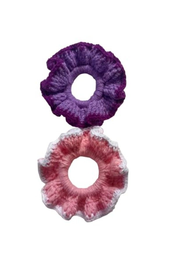 YONIMI Crochet srcunchies for Women and Girls/Staylish wool Srunchies (Pack of 3) - Image 3
