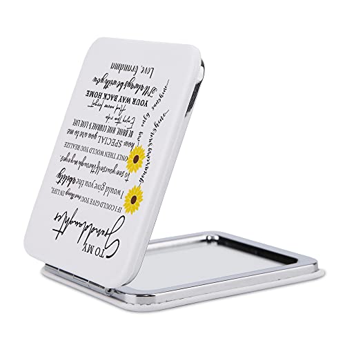 Gtizry Sunflower Makeup Mirror - 2.48 X 2.9 X 0.39 - Inspirational Gift for Granddaughter from Grandma, Granddaughter Gift Idea for Christmas, Birthday - Image 5
