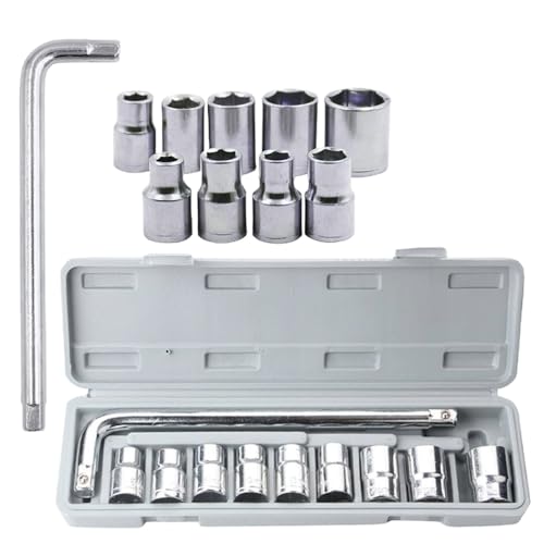 MLD 10 Pcs 1/2 Socket Handle Set | L Spanner Tool Box | Goti Pana for |Automobiles| Bike| Car Repair| Home DIY Use - DPKS-982 (multicolor) - Image 1