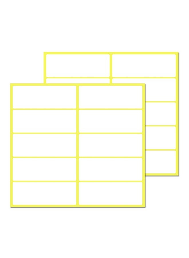 TownStix 300 Pieces - White Sticky Labels To Write On, Blank Stick On Adhesive Stickers For Labeling - 2.75" X 1" - Image 1