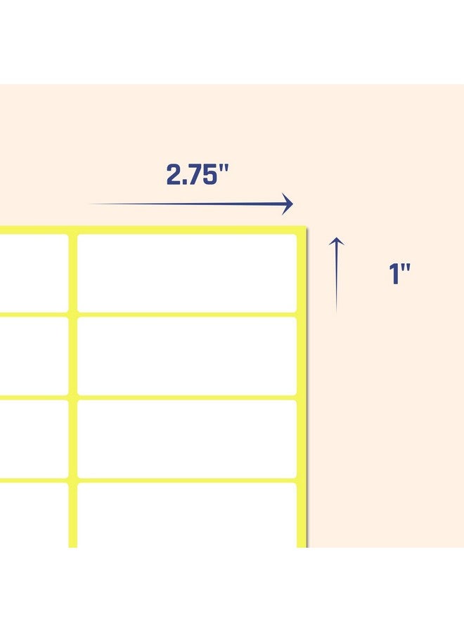 TownStix 300 Pieces - White Sticky Labels To Write On, Blank Stick On Adhesive Stickers For Labeling - 2.75" X 1" - Image 2