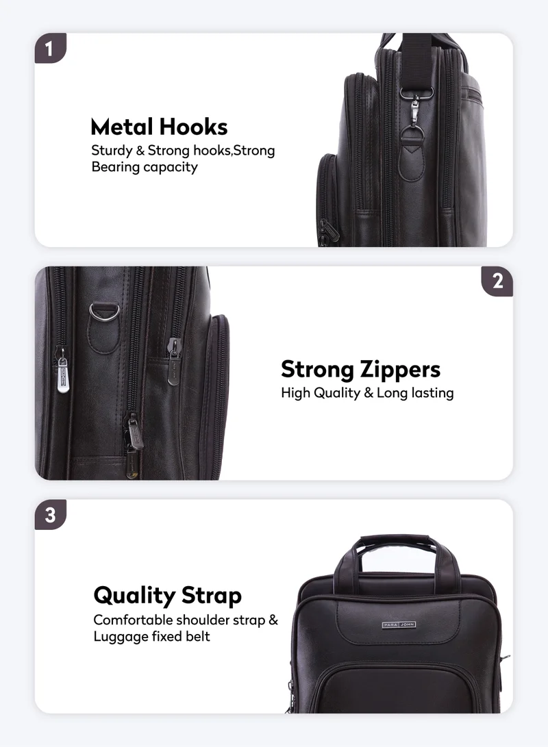 بارا جون حقيبة لاب توب احترافية للسفر متعددة الأغراض مع مقابض مخفية وحزام كتف وحماية مبطنة