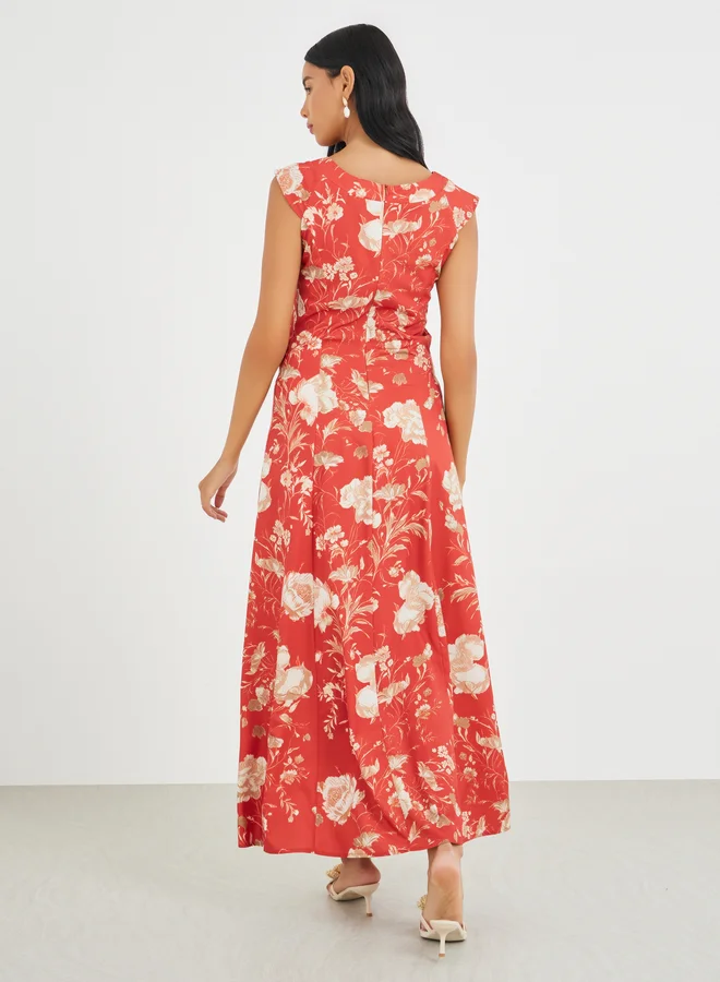 Take Two Take Two Floral Print Sleeveless A-Line Maxi Dress