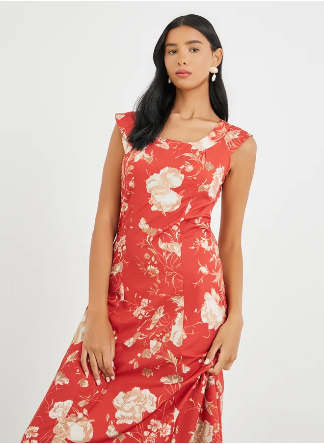 Take Two Take Two Floral Print Sleeveless A-Line Maxi Dress