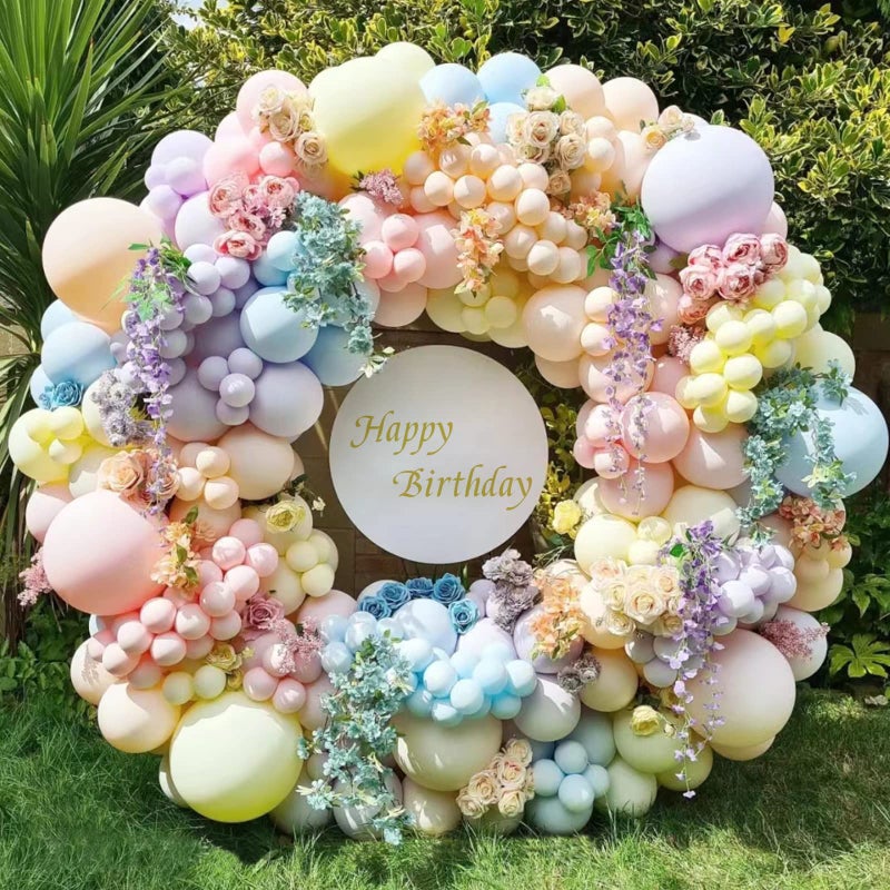 ZBYDNG 216Pcs Pastel Rainbow Balloon Garland Kit, Latex Colorful Party Balloons Arch Kit for Birthday Baby Shower Wedding Engagement Anniversary Christmas Party Decorations - Image 5