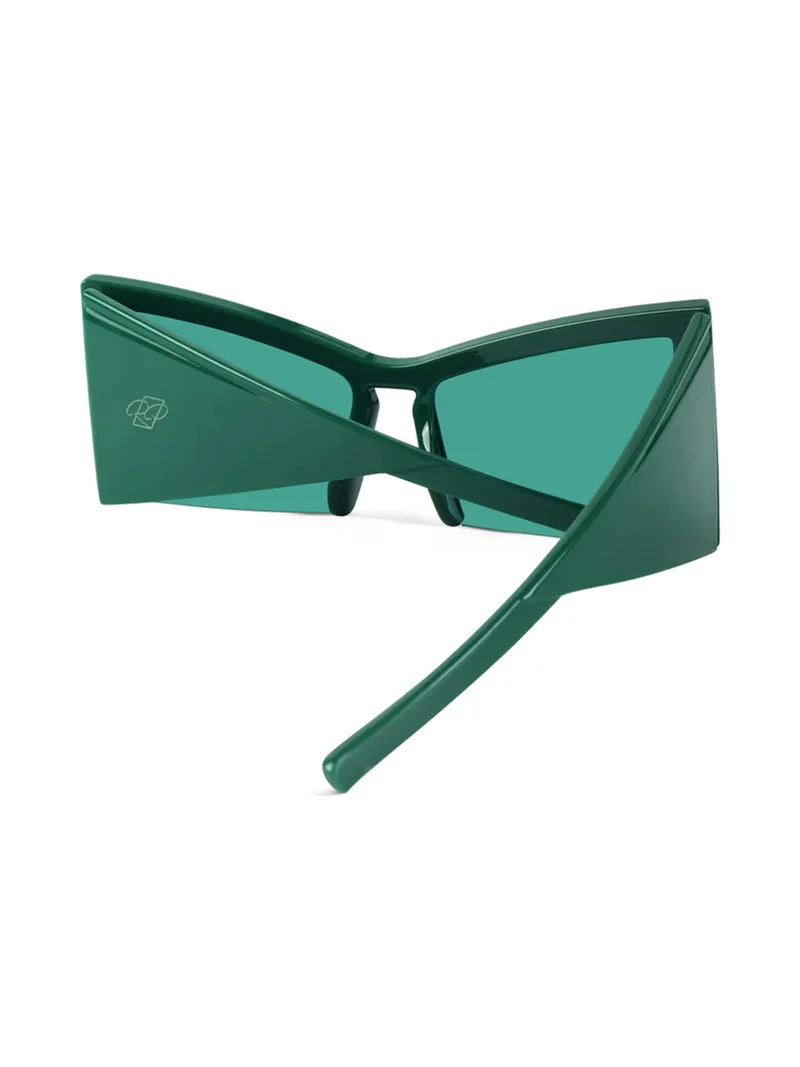 Woggles Red Pappy Stellara Green Cateye Sunglasses