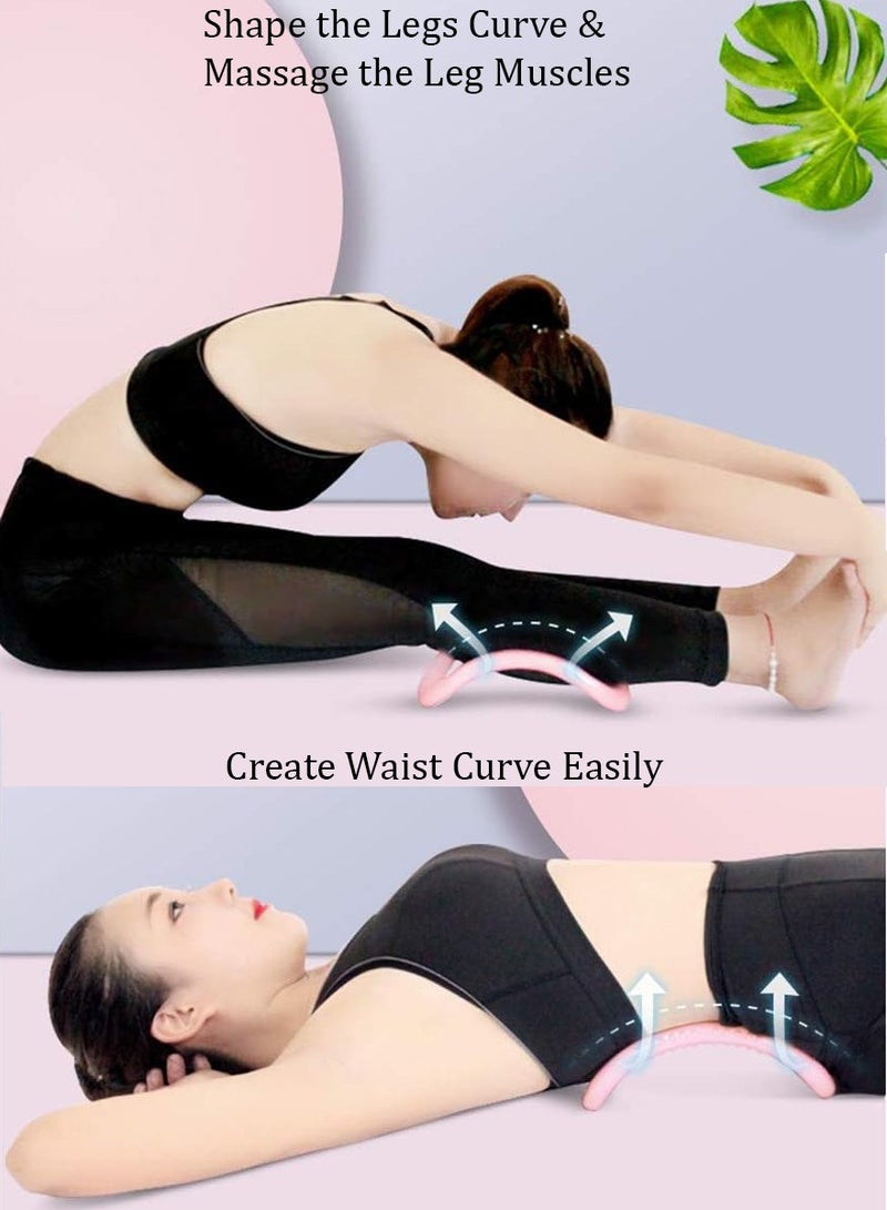 QUTOOB Yoga Stretch Ring For Pilates Exercise And Pilates Stretching, Fitness Equipment For Full Body Toning, Fascia Stretching Ring Training Tool for Shoulder Back Arm Leg, For Muscle Strength and Massage  - Image 4