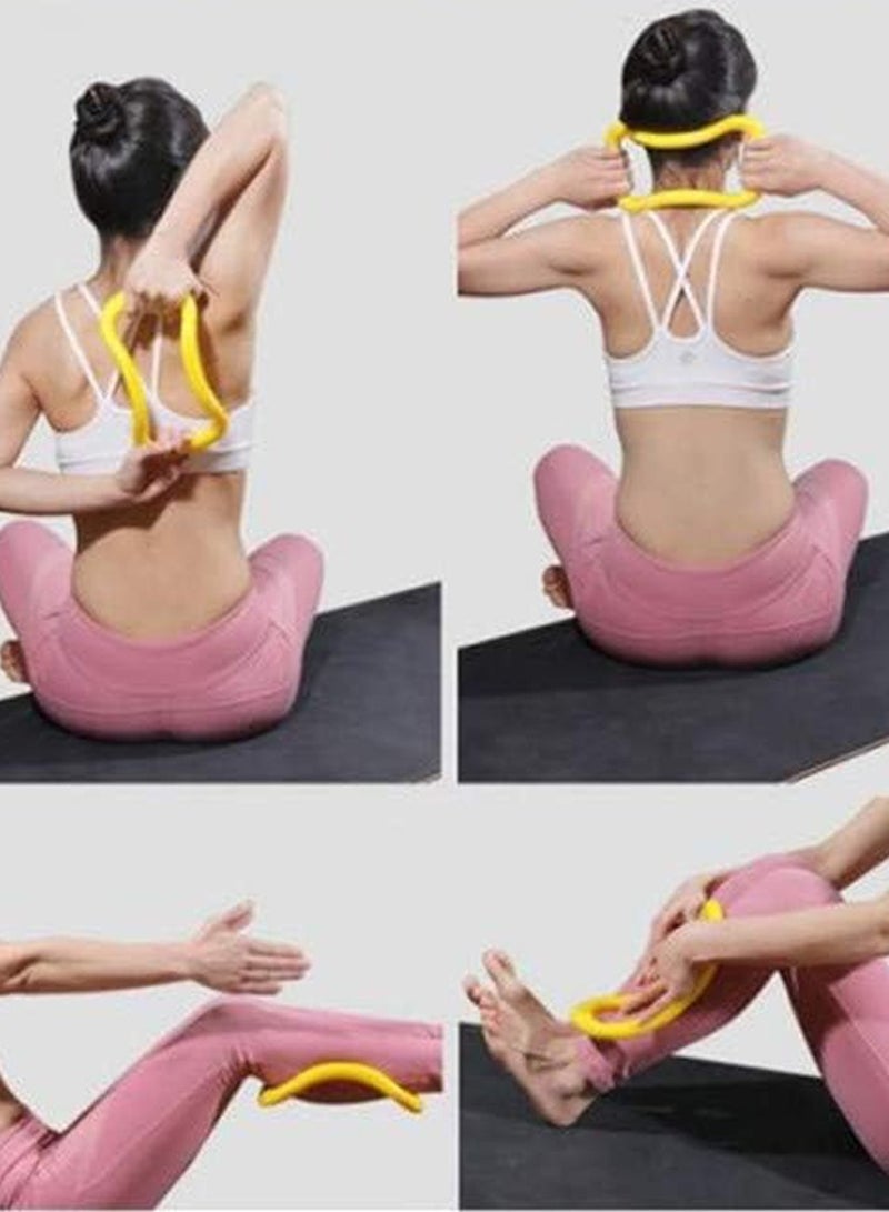 QUTOOB Yoga Stretch Ring For Pilates Exercise And Pilates Stretching, Fitness Equipment For Full Body Toning, Fascia Stretching Ring Training Tool for Shoulder Back Arm Leg, For Muscle Strength and Massage  - Image 2