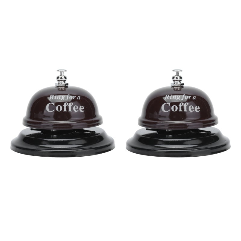Coffee Service Bell: Premium Stainless Steel, Fine Polished Finish, Clear Loud Ring - Classic Desk Bell for Hotel, Restaurant, Office, Home And Elderly Care - Image 1