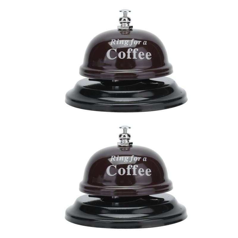 Coffee Service Bell: Premium Stainless Steel, Fine Polished Finish, Clear Loud Ring - Classic Desk Bell for Hotel, Restaurant, Office, Home And Elderly Care - Image 3