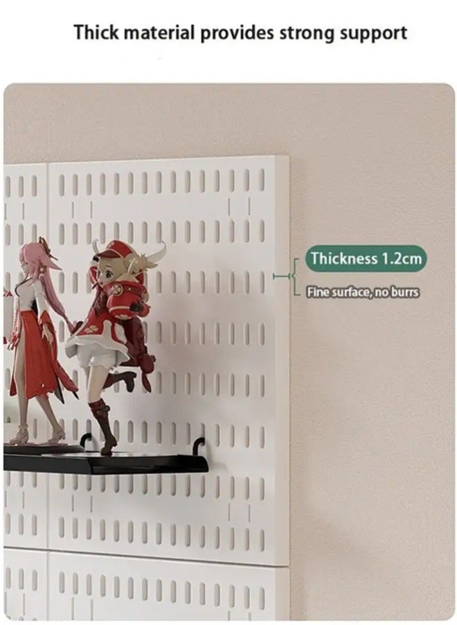 أبيكس الواح ربط للجدران مجموعة تخزين حائط من اندجوجو عبوة قطعتين مقاس 30 × سم المعدن عرض مثبتة على الحائط خطافات بيغبورد لغرفة النوم والمنزل والمكتب والحمام - Image 3