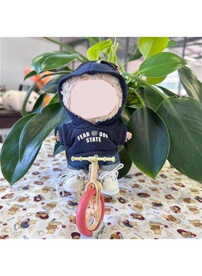 Arabest 17cm Clothes for Doll - High-Street Hoodie Outfit for 17cm Dolls, Stylish Labubu Accessories for Play, Display u0026 Collectors (Style B(Clothes + Pants + Shoes)) - Image 3
