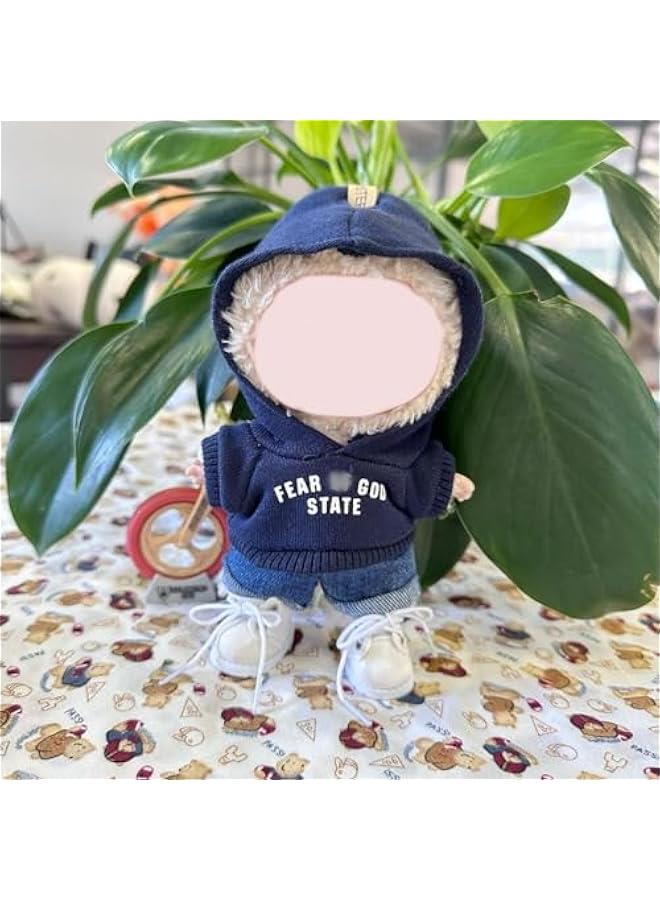 Arabest 17cm Clothes for Doll - High-Street Hoodie Outfit for 17cm Dolls, Stylish Labubu Accessories for Play, Display u0026 Collectors (Style B(Clothes + Pants + Shoes)) - Image 2