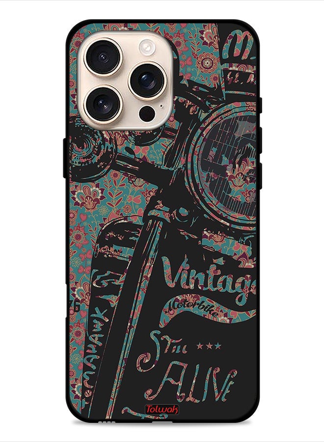 Tolwak Apple iPhone 16 Pro Protective Case Cover Vintage Motorbike - Image 1