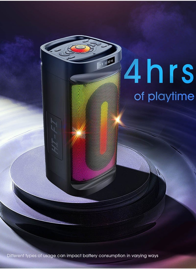 Magic Star Magic Star Boombox Party Karaoke Speaker L-2811 with 2 Wireless Microphones  - Image 4