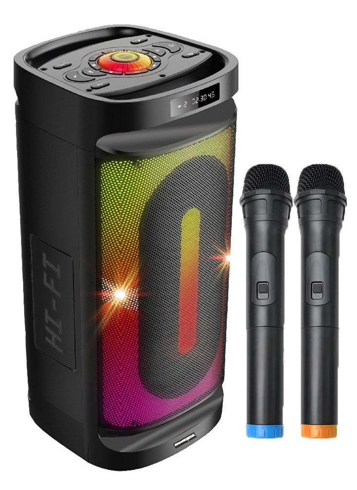 Magic Star Magic Star Boombox Party Karaoke Speaker L-2811 with 2 Wireless Microphones  - Image 1