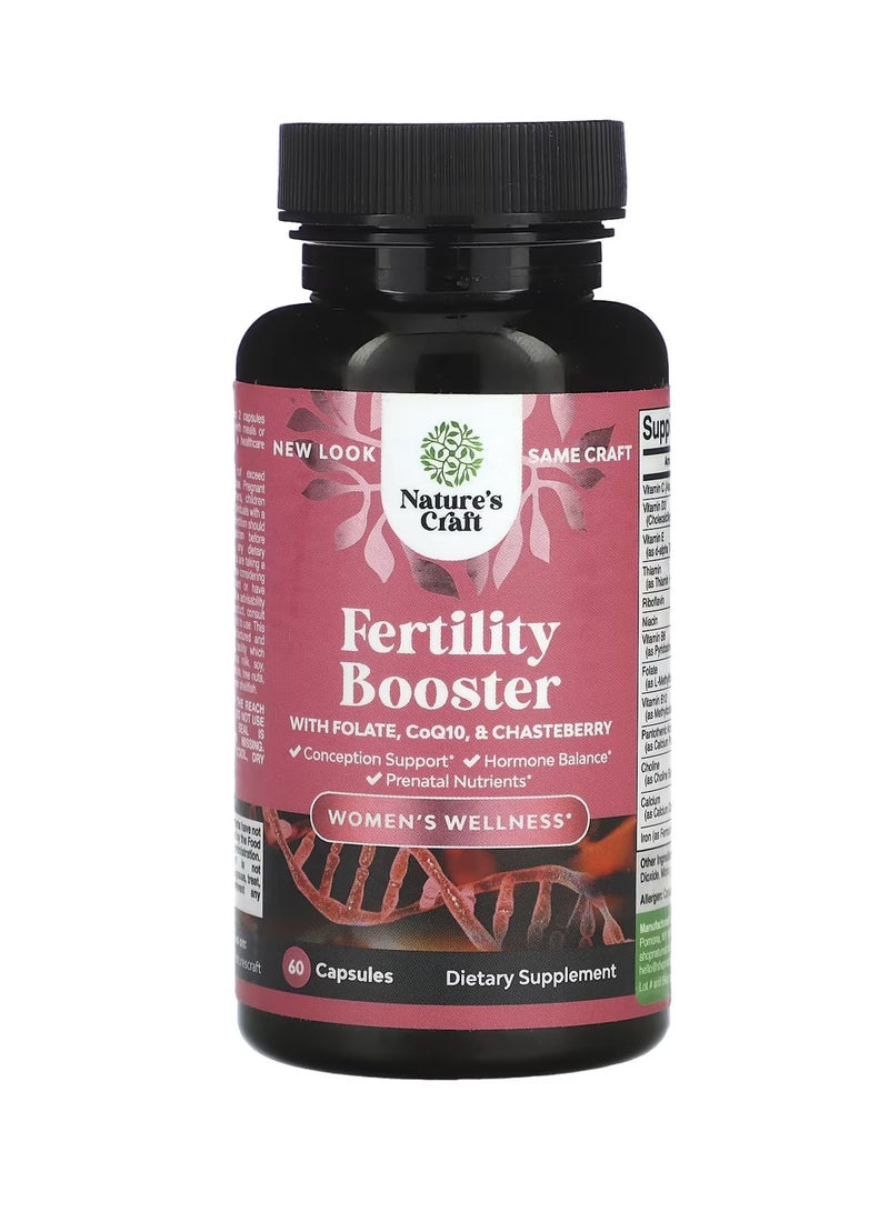 Nature's Craft Women's Wellness, Fertility Booster with Folate, CoQ10, & Chasteberry, 60 Capsules