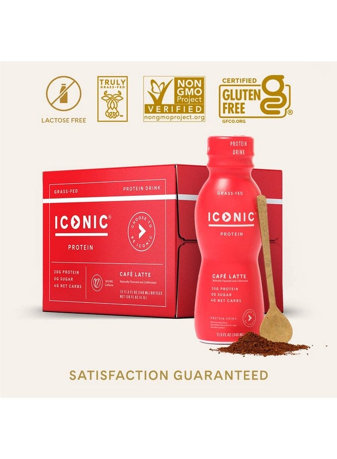 ايكونيك مشروبات بروتينية مميزة، كافيه لاتيه (12 عبوة) - خالية من السكر ومنخفضة الكربوهيدرات - 20 جرام بروتين + 100 ملجم كافيين - خالية من اللاكتوز والغلوتين - قهوة بروتينية صديقة لنظام الكيتو - Image 4