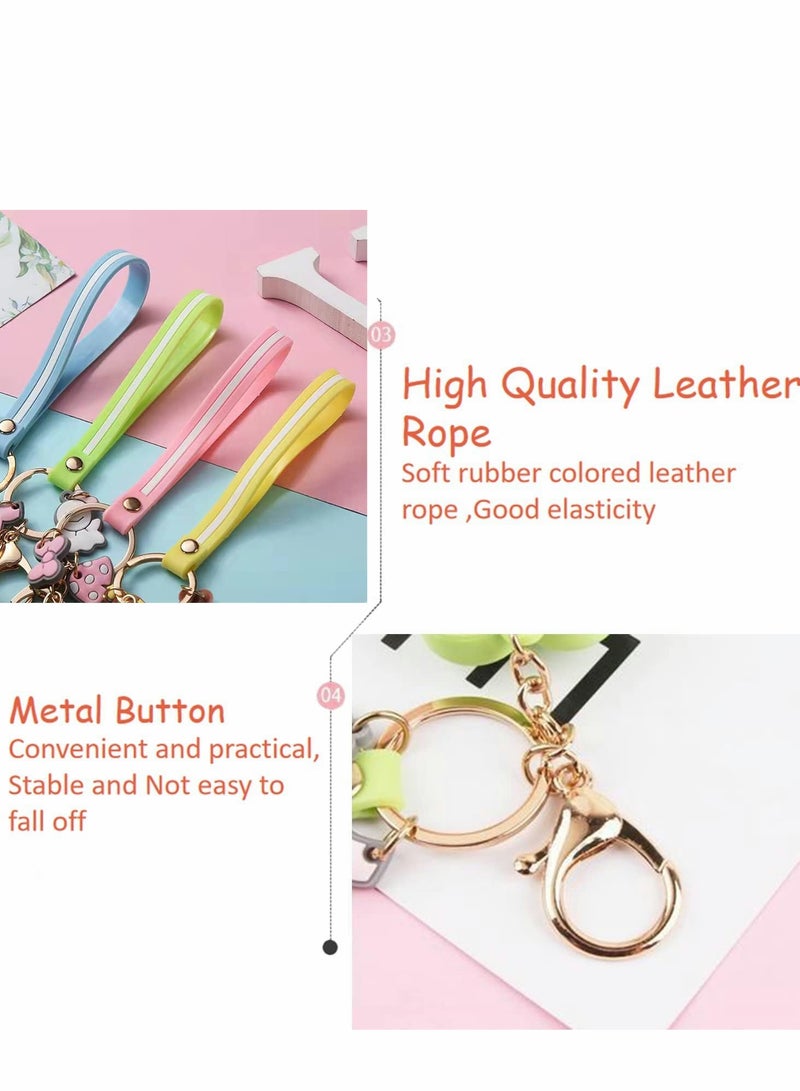 إكسفور أنيمي المفاتيح 7 قطع لطيف kawaii الملحقات رائعتين كيرينغ مفتاح محفظة حقيبة يد سحر السيارة - Image 2