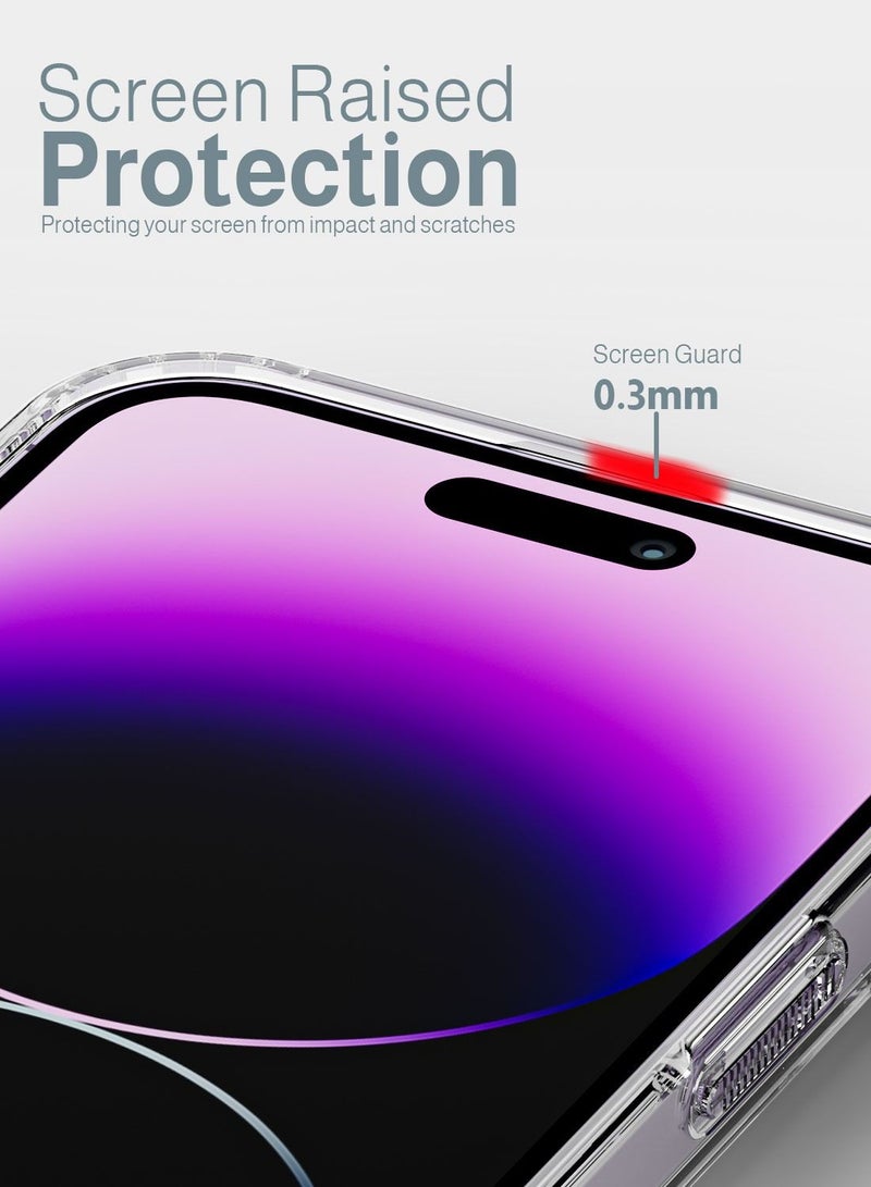 Moxedo Lite Crystal-Clear Protective Case with 9H Tempered Glass Screen Protector Compatible for iPhone 14 Pro Max - Image 4