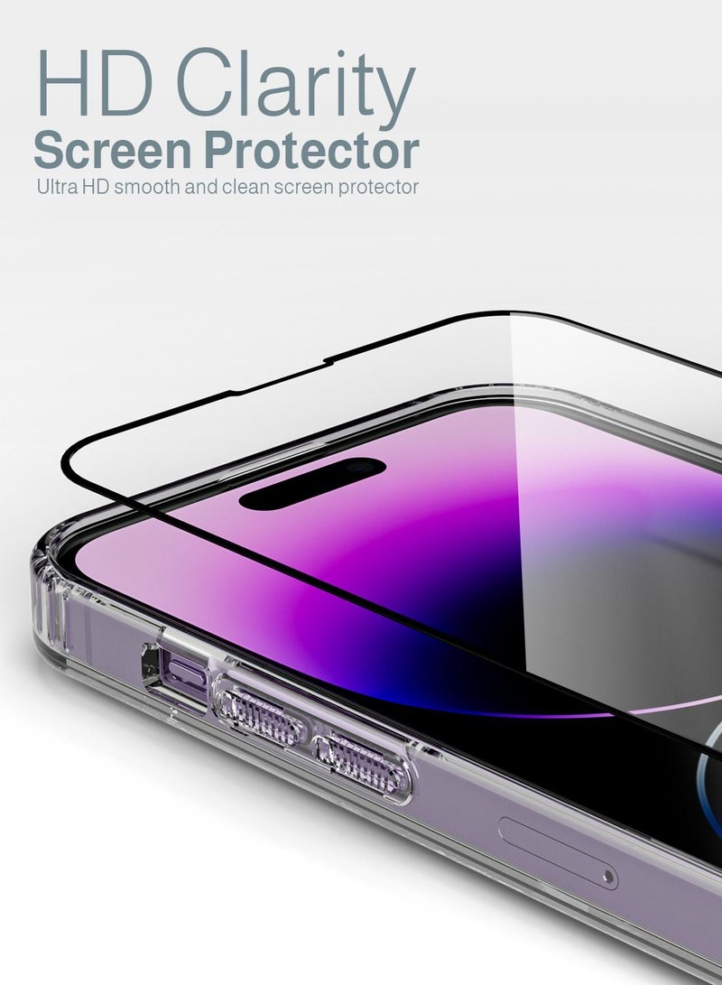 Moxedo Lite Crystal-Clear Protective Case with 9H Tempered Glass Screen Protector Compatible for iPhone 14 Pro Max - Image 5