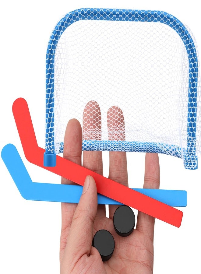 LiuLiXia Mini Tabletop Hockey Game Set - Indoor Desktop Play Fun Toy，Desk Tabletop Novelty Party Game for Adults Family Board Games（2 Goal Nets + 2 Sticks +2 Ice Hockey） - Image 5
