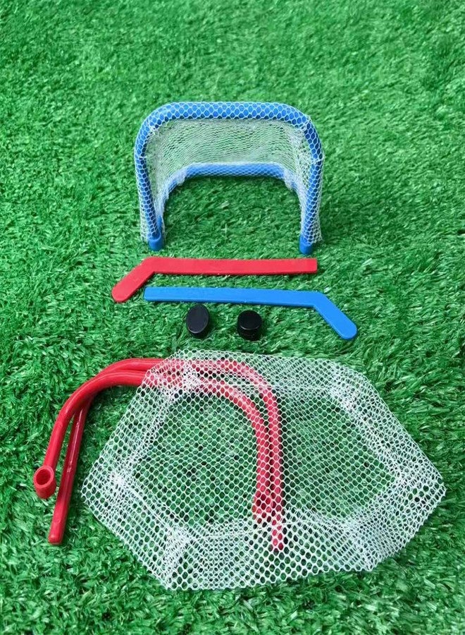 LiuLiXia Mini Tabletop Hockey Game Set - Indoor Desktop Play Fun Toy，Desk Tabletop Novelty Party Game for Adults Family Board Games（2 Goal Nets + 2 Sticks +2 Ice Hockey） - Image 4