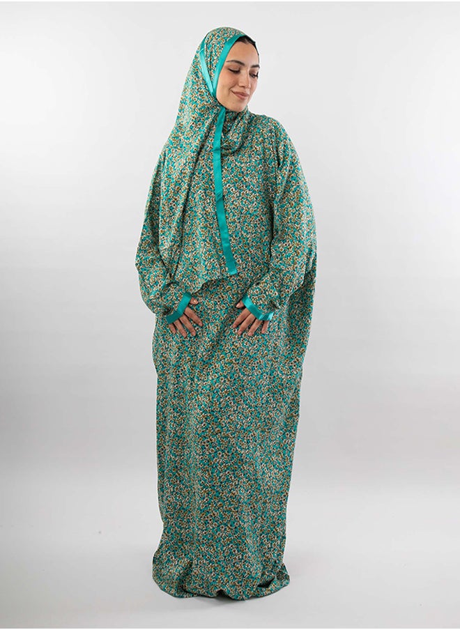 Tie Shop Tie Shop - Lilly Viscose Isdal - Green & Beige For Women 
