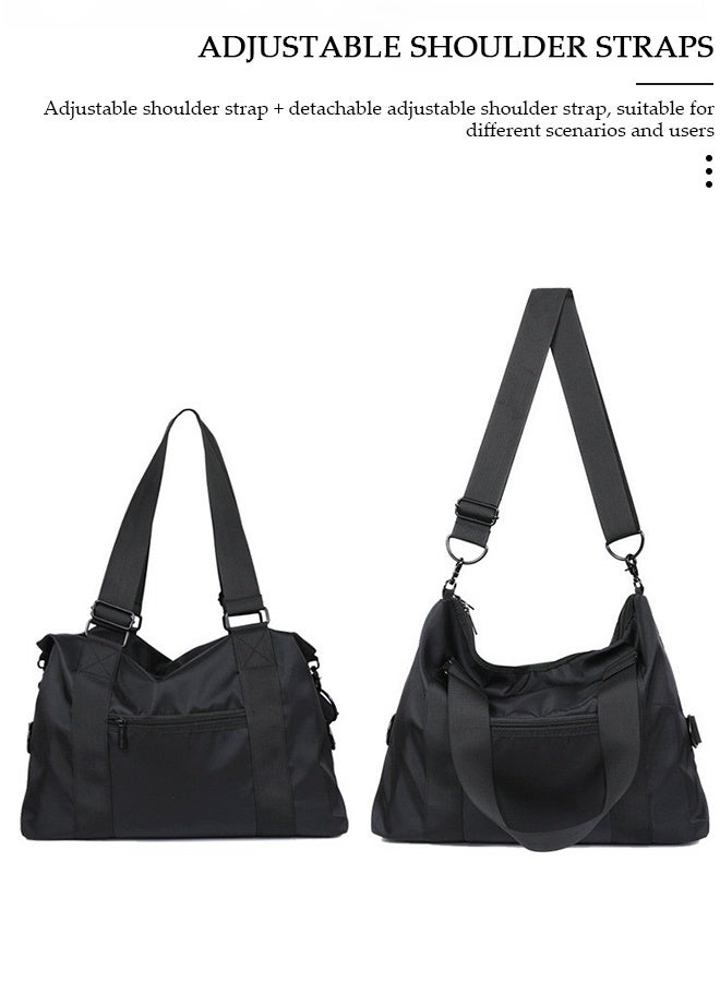 DUNISO حقيبة رسول للرجال حقيبة كمبيوتر محمول مقاومة للماء حقائب عادية للرجال حقيبة كمبيوتر مدرسية كبيرة مكتب العمل حقيبة الموضة حقيبة كتف كروسبودي حقيبة الصالة الرياضية أسود - Image 4