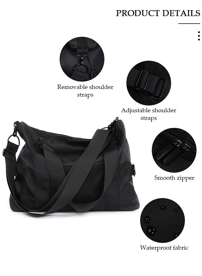 DUNISO حقيبة رسول للرجال حقيبة كمبيوتر محمول مقاومة للماء حقائب عادية للرجال حقيبة كمبيوتر مدرسية كبيرة مكتب العمل حقيبة الموضة حقيبة كتف كروسبودي حقيبة الصالة الرياضية أسود - Image 5