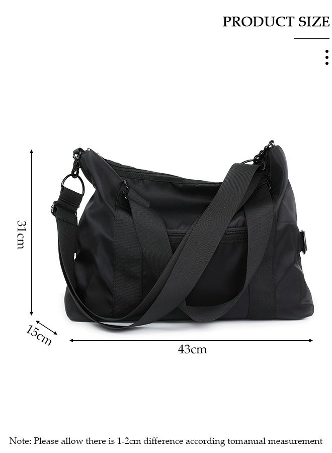 DUNISO حقيبة رسول للرجال حقيبة كمبيوتر محمول مقاومة للماء حقائب عادية للرجال حقيبة كمبيوتر مدرسية كبيرة مكتب العمل حقيبة الموضة حقيبة كتف كروسبودي حقيبة الصالة الرياضية أسود - Image 2