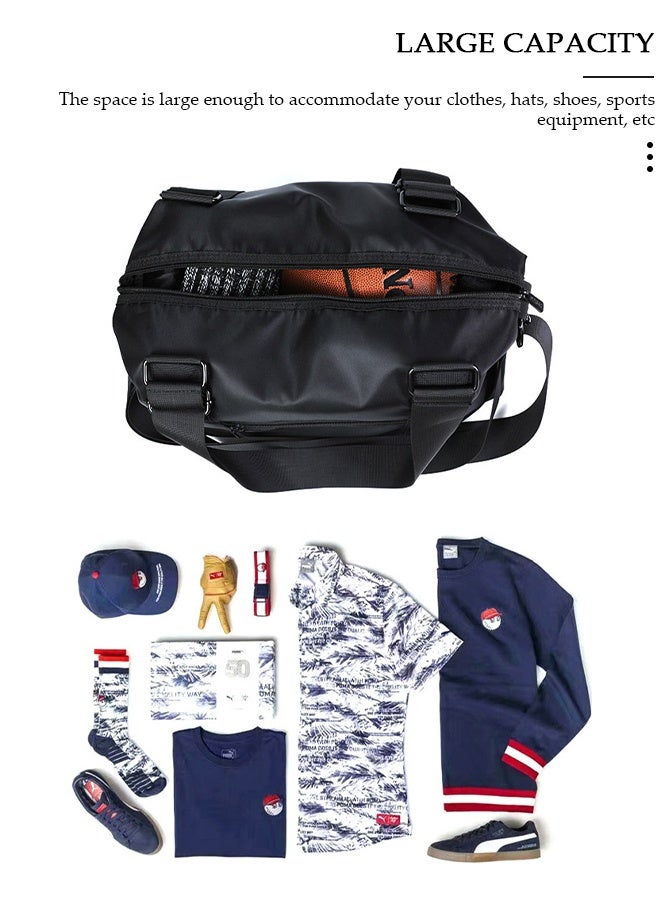 DUNISO حقيبة رسول للرجال حقيبة كمبيوتر محمول مقاومة للماء حقائب عادية للرجال حقيبة كمبيوتر مدرسية كبيرة مكتب العمل حقيبة الموضة حقيبة كتف كروسبودي حقيبة الصالة الرياضية أسود - Image 3