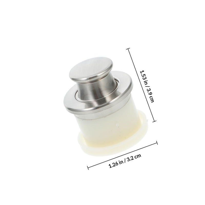 2Pcs Silver Zinc Alloy Invisible Retractable Spring Handles Cabinet Door Pulls - Image 3