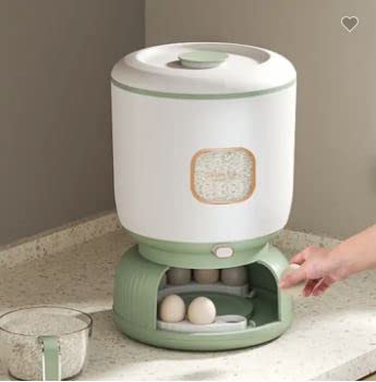 Matiko Matiko Egg holder Rice Grain Cereal Dispenser Storage Container Large 10kg with Rotating Egg Storage Cup  - Image 4