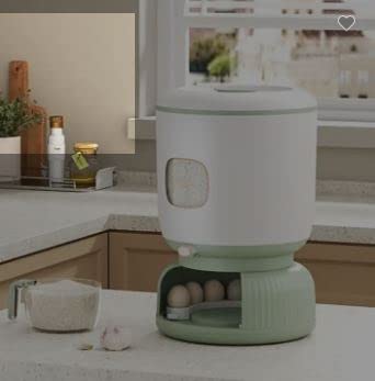 Matiko Matiko Egg holder Rice Grain Cereal Dispenser Storage Container Large 10kg with Rotating Egg Storage Cup  - Image 5