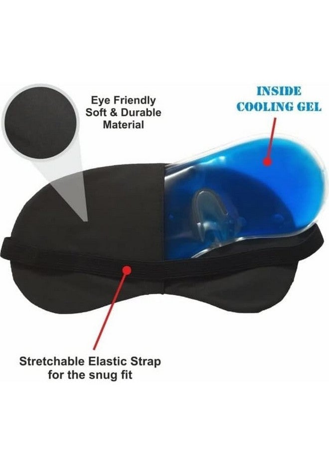 QEEIG Eye Ice Gel Mask With Cooling Gel For Dark Circles Dry Cooling Pain Relief Redness Patches Cooling Pad Stretchable For Eye Relaxing For Women And Men | Pack of - 01 - Image 5