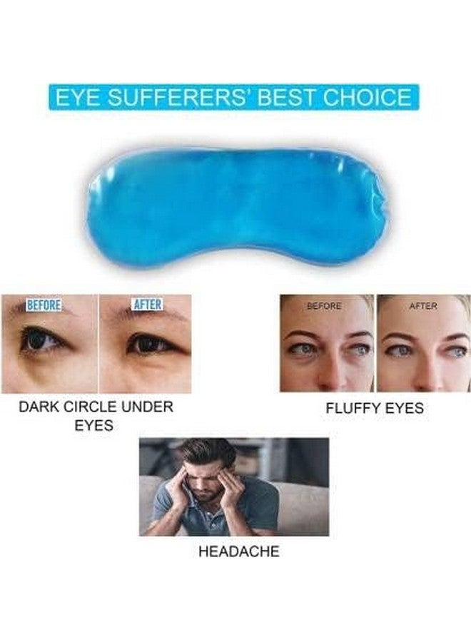QEEIG Eye Ice Gel Mask With Cooling Gel For Dark Circles Dry Cooling Pain Relief Redness Patches Cooling Pad Stretchable For Eye Relaxing For Women And Men | Pack of - 01 - Image 2