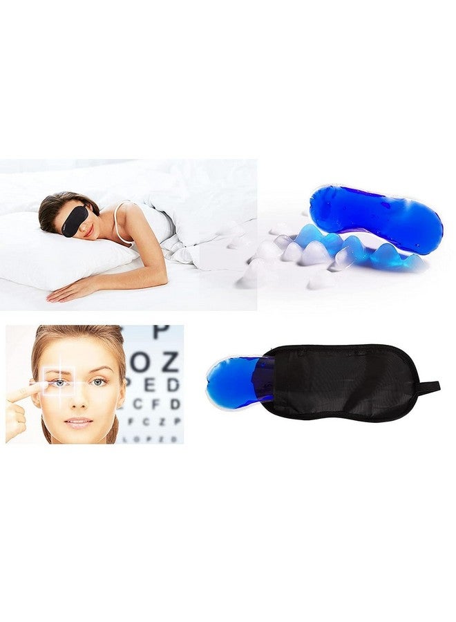 QEEIG Eye Ice Gel Mask With Cooling Gel For Dark Circles Dry Cooling Pain Relief Redness Patches Cooling Pad Stretchable For Eye Relaxing For Women And Men | Pack of - 01 - Image 3