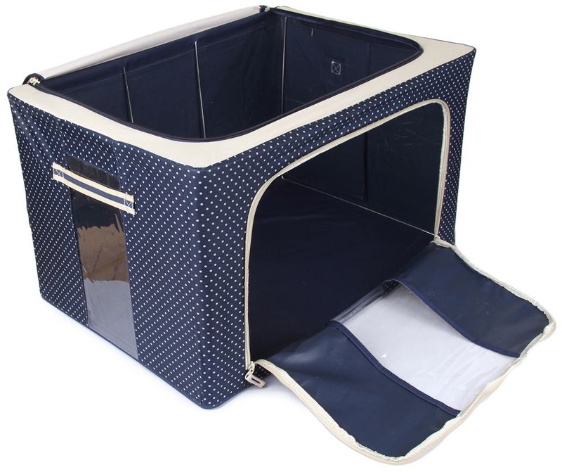 HOMIES INTERNATIONAL Homies Foldable Rectangular Steel Frame Under Bed Closet Organizer Laundry Bag Capacity 88 Liters Dimension 63 L 42 B 33 H cms  - Image 4