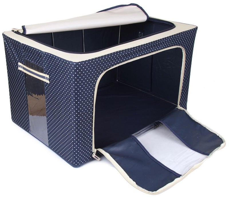 HOMIES INTERNATIONAL Homies Foldable Rectangular Steel Frame Under Bed Closet Organizer Laundry Bag Capacity 88 Liters Dimension 63 L 42 B 33 H cms  - Image 3