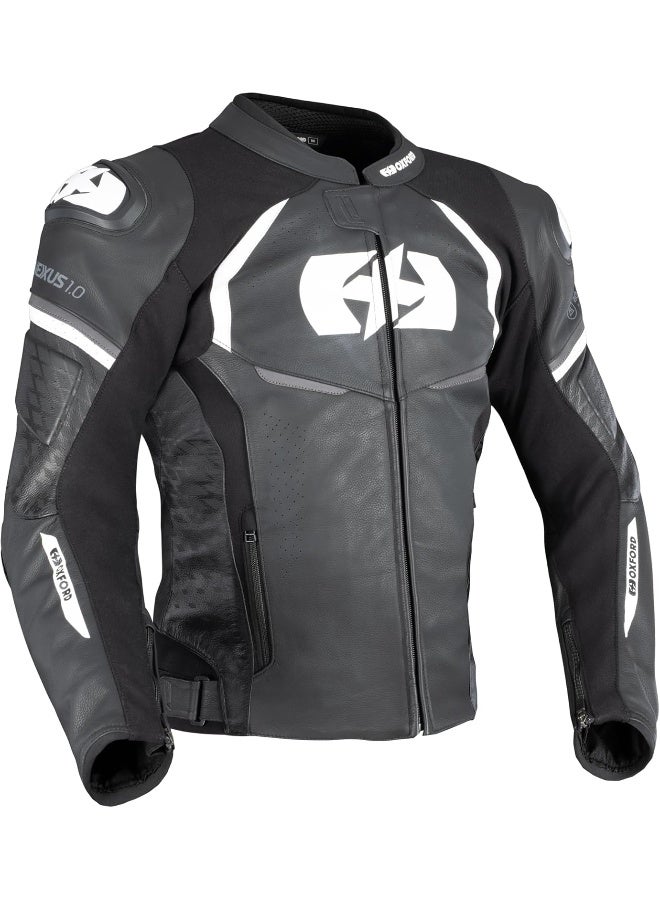Oxford Men's Nexus 1.0 Leather Motorcycle Jacket - Image 1