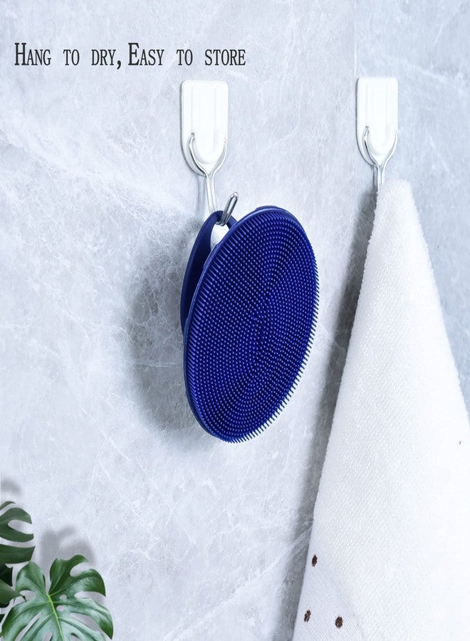 إنر نيد فرشاة تقشير الوجه المصنوعة من السيليكون من إنر نيد، فرشاة يدوية لتنظيف الوجه وإزالة الرؤوس السوداء، شعيرات ناعمة صالحة للطعام (أزرق داكن + رمادي) - Image 2