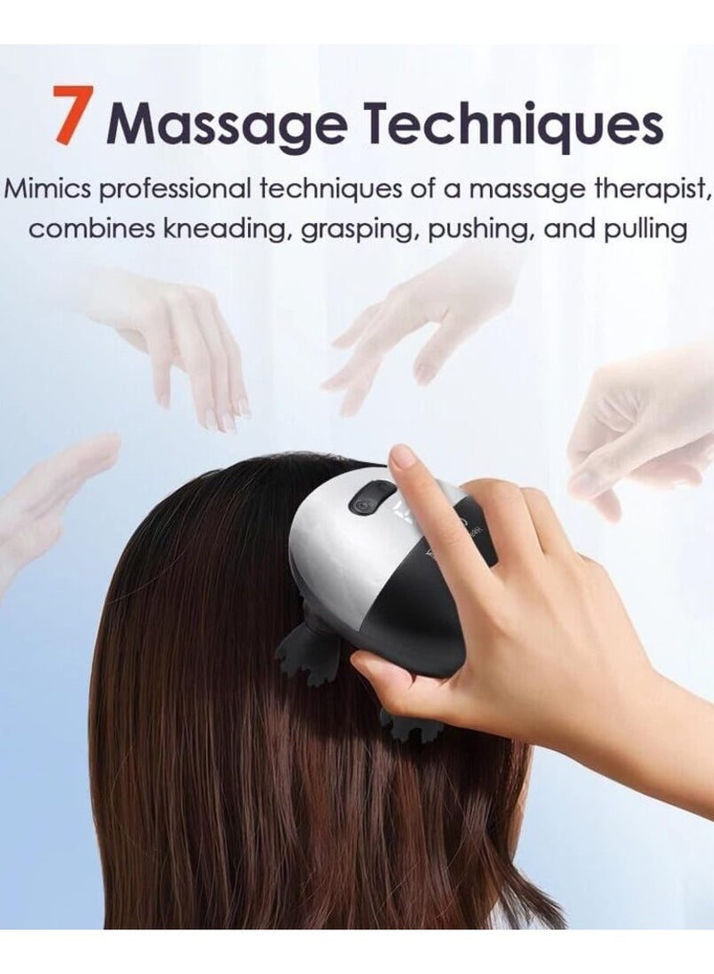 جهاز تدليك رأس كهربائي محمول4 رؤوس لتخفيف الصداع والتوتر والتدليك الكامل للجسم - Image 5