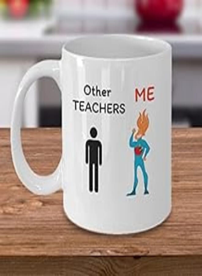 RYN RYN PRANTED Design Best teacher gift mug,coffee and tea cup,Best ever gift teacher day (model number 7859