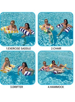 KYD Inflatable Swimming Pool PVC Float Lounge with Air Pump Multi-Purpose Water Hammock, Mesh Lounge Chair, Drifter, Saddle Portable Sunbathing Pool Accessories  - Image 2