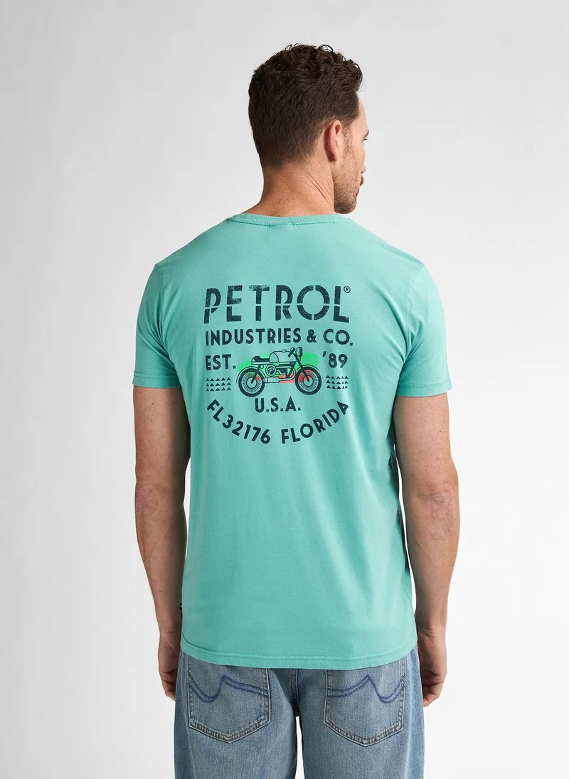 بترول اندستريز تيشيرت رجالي كلاسيك بطبعة