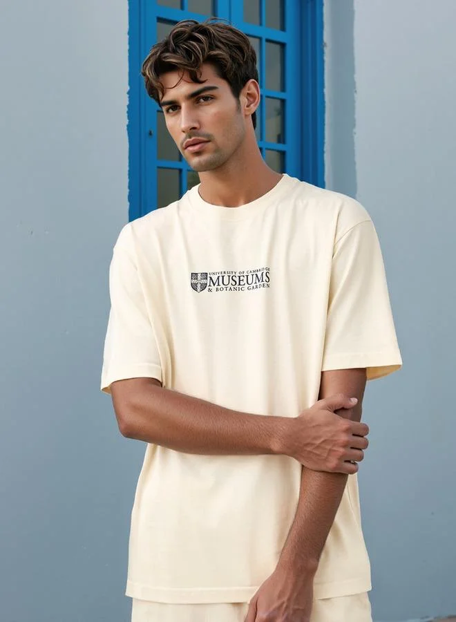 Splash FAV Graphic Print T-shirt with Crew Neck
