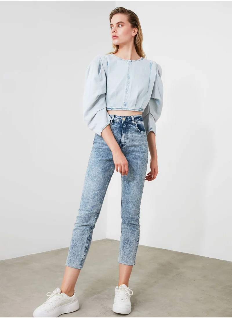 trendyol Raw Hem Jeans