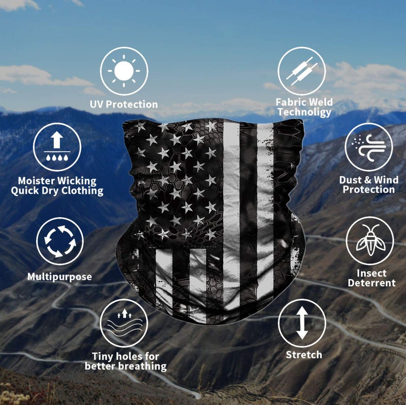 TERNNK 3D Neck Gaiter Shield Scarf Bandana Face Mask Seamless UV Protection for Motorcycle Cycling Riding Running Fishing Hiking Camping Kayaking - Image 2