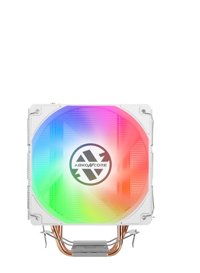 ABKONCORE Abkon Core CPU Cooler CoolStorm T406W Spectrum, 4 PIN PWM Molex 2510, PWM 4-Pin Connector, CPU Air Cooler -White | CT406W - Image 2